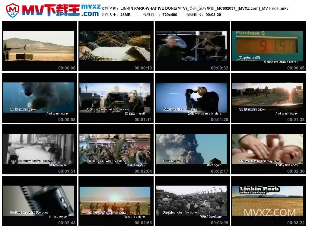 LINKIN PARK-WHAT IVE DONE(MTV)_英语_流行歌曲_MC802037